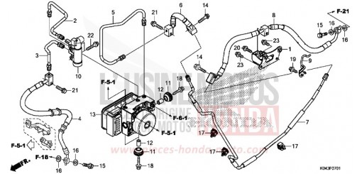TUYAUTERIE FREIN ARRIERE (NSS300A) NSS300AD de 2013